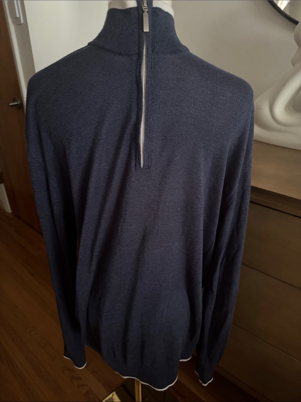 Codice Italian Brand Men's Navy Quarter-Zip Sweater